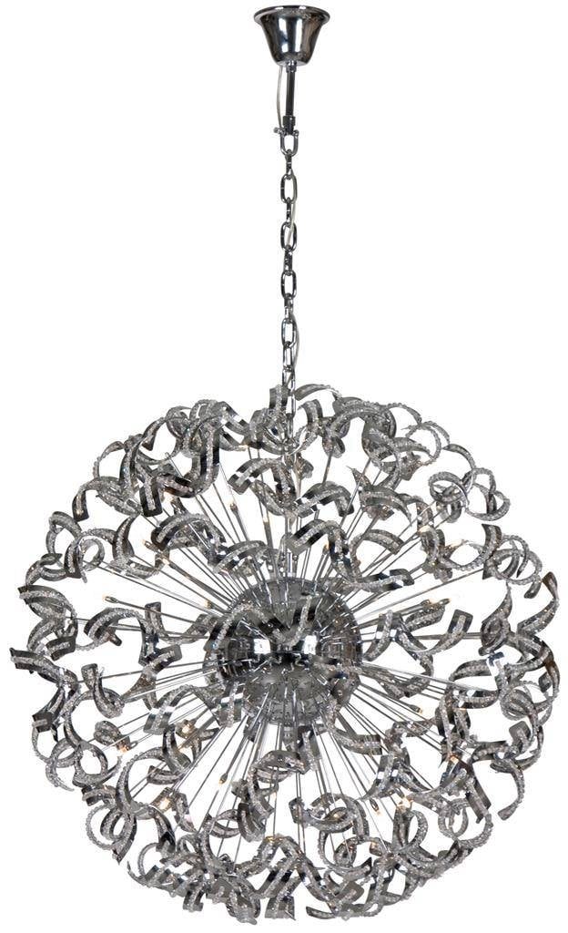 Linea Verdace Volupta suspension boule chrome Ø106cm 30x G9 halogène