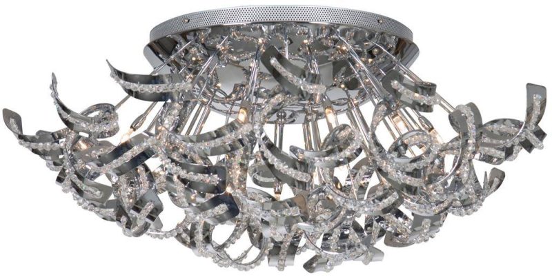 Linea Verdace Volupta ceiling lamp chrome garlands Ø65cm G9x19 lights