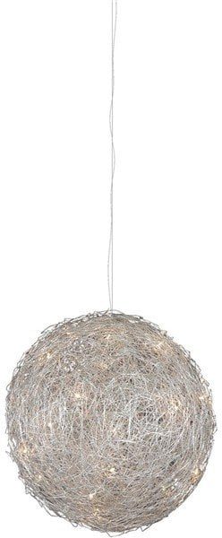 Linea Verdace Big Ball pendant light wire ball 40 cm diameter G4x8 aluminium grey