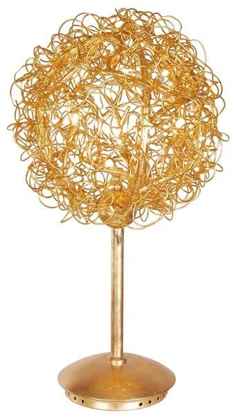 Linea Verdace Fairy-tale Kugeltischlampe Stahldraht silber Ø35cm, 6x G4
