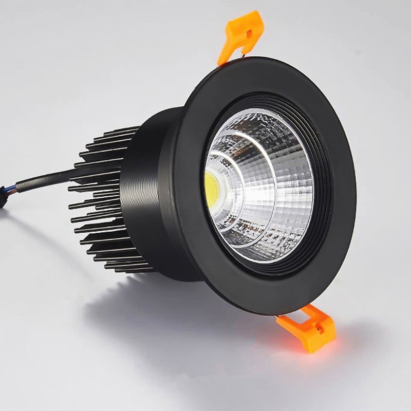 Kinghood schwarzer LED-Einbaustrahler 138mm, 15W dimmbar