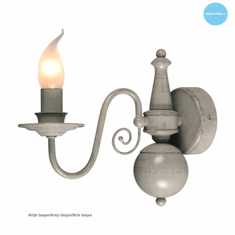 Linea Verdace Brugge wandlamp kandelaar bleek ivoor, metaal, E14, IP20