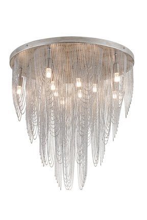 Linea Verdace Empire plafondlamp kroonluchter chroom/geborsteld zilver 55cm Ø