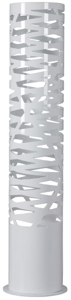 Linea Verdace Bamboo lámpara de pie blanca poliéster con aberturas 139cm