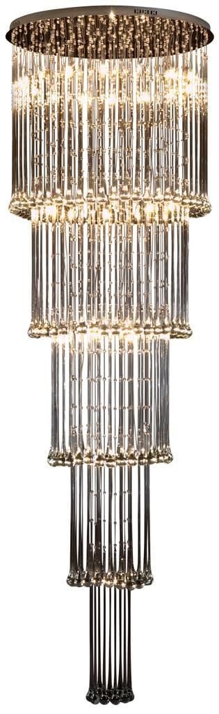 Linea Verdace Caveman glazen kroonluchter plafondlamp Ø82cm 41x G4 chroom