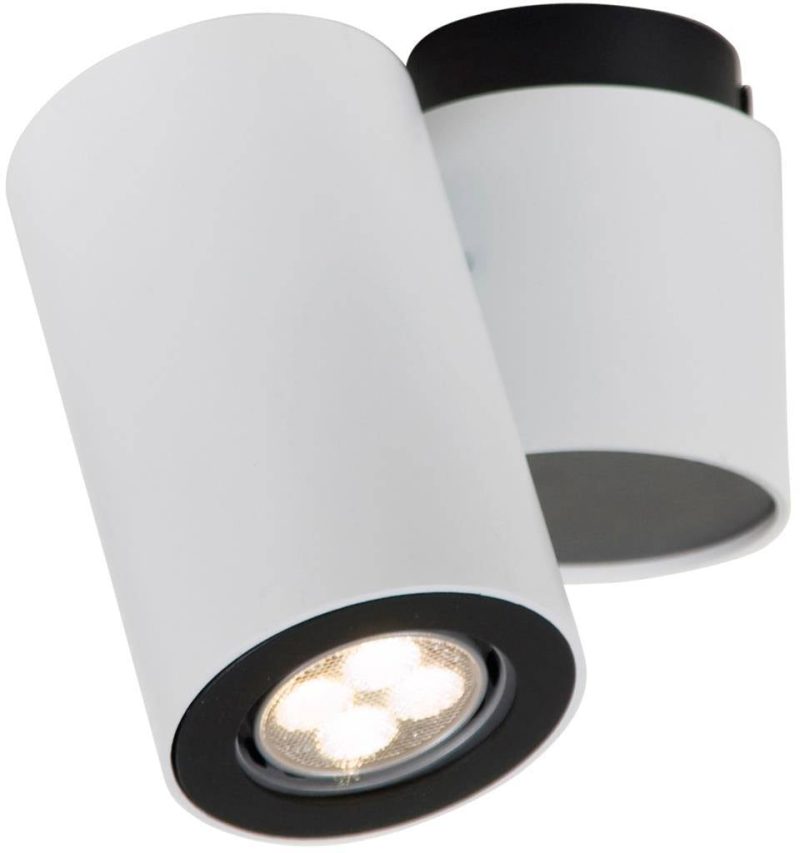 Linea Verdace Barro ceiling light cylinder orientable grey GU10 15cm