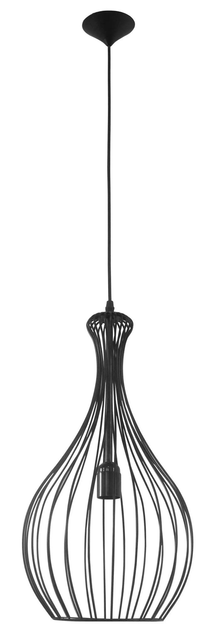 Fantasia Strings lampada a sospensione filo metallico nero opaco