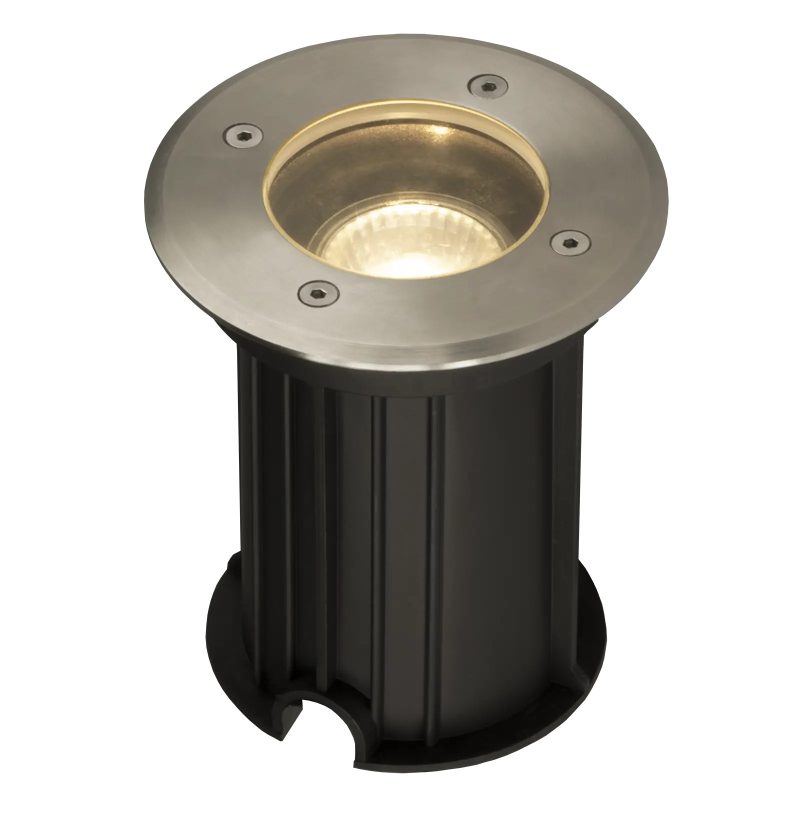 Fantasia Atlantis II ground spot round, GU10 fitting, IP67, aluminium