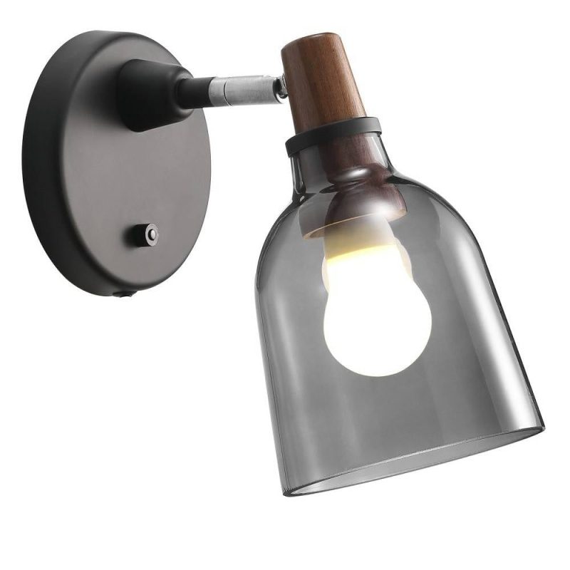 Nordlux Karma 14 wall light smoked glass E14, adjustable
