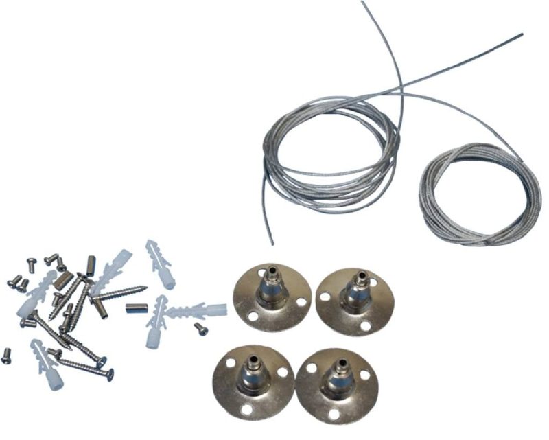 Cables de suspensión para paneles LED, set de 4, 0,6 m