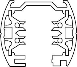 Fantasia Track 3 voltage rail three-phase 1m black, cuttable