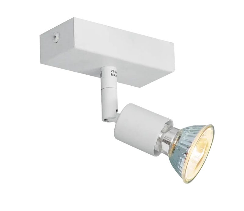 Fantasia Spot plafond Rune GU10 orientable blanc métal dimmable IP20