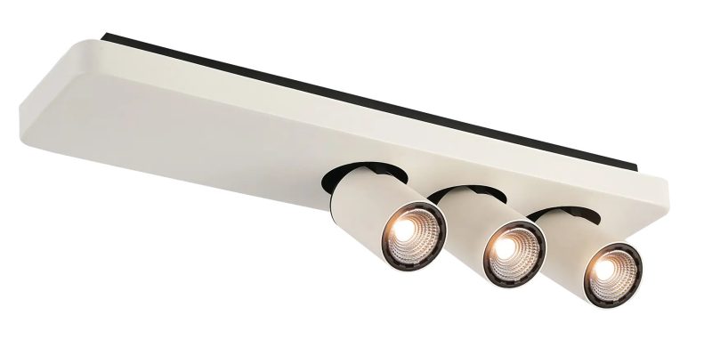 Fantasia Nysit ceiling lamp 3-light adjustable GU10 black-white
