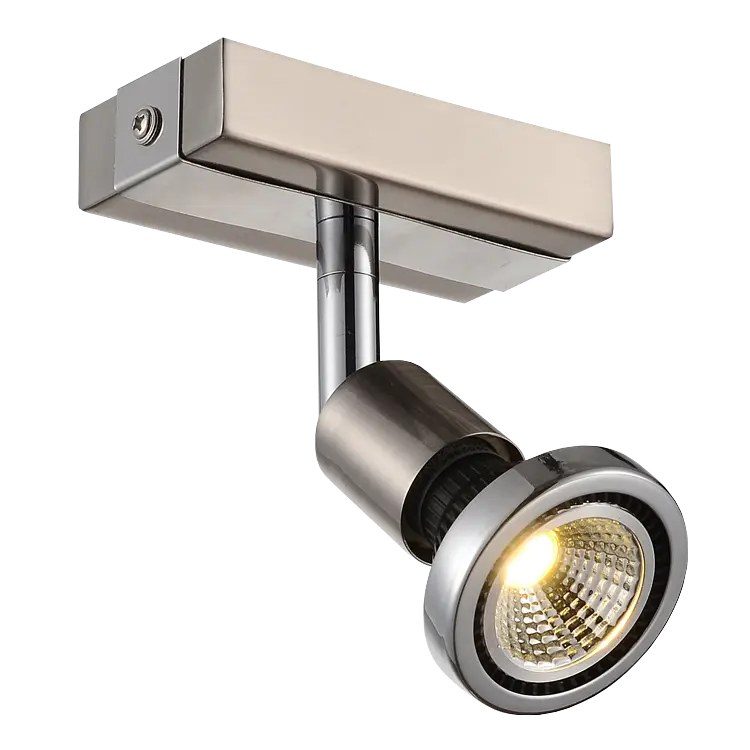 Fantasia Robus Deckenleuchte GU10 LED 3W gebürsteter Stahl-Chrom