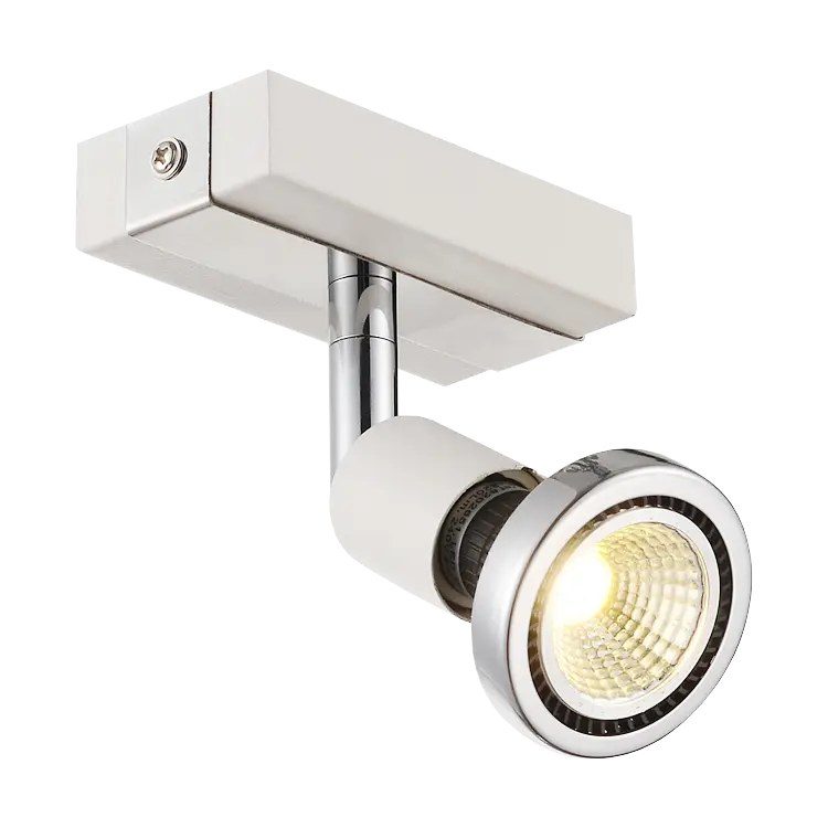 Fantasia Spot plafonnier Robus GU10 orientable blanc-chrome métal