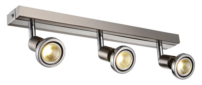 Fantasia Robus plafondlamp geborsteld staal/chroom 3x GU10 LED