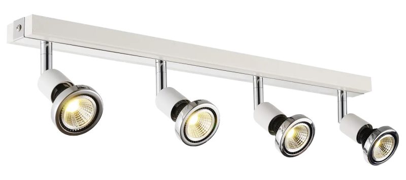 Fantasia Robus ceiling light rectangular white-chrome, 4x GU10 LED 5W