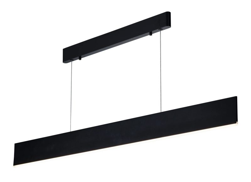 Fantasia Pure LED-Pendelleuchte schwarz, 120 cm, dimmbar, 26W, 3000K