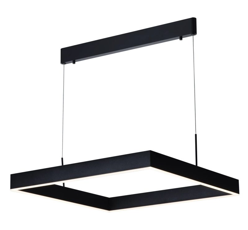 Fantasia Pure quadratische Design-Pendelleuchte LED 31W schwarz Aluminium