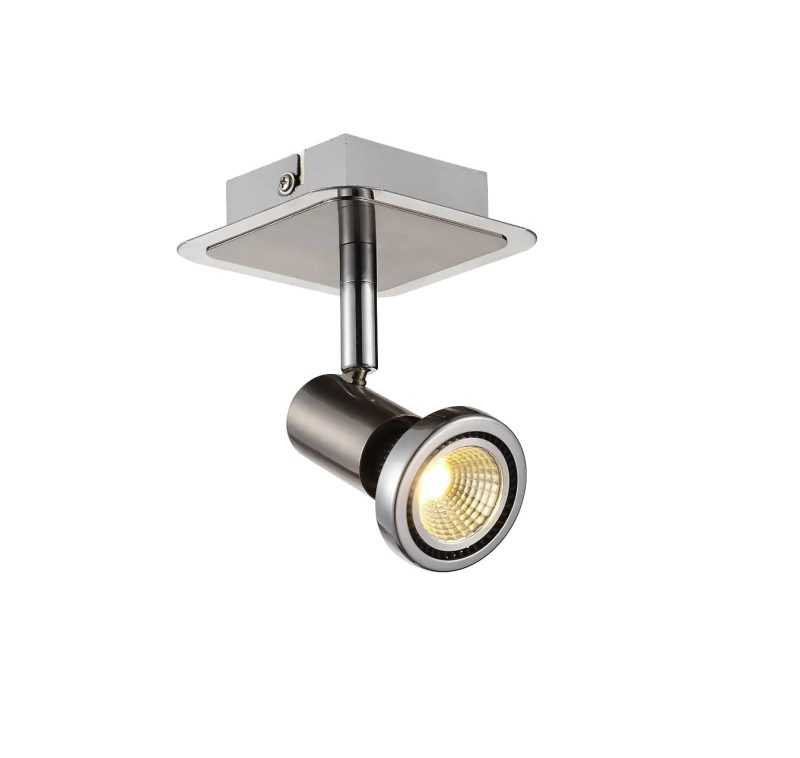 Fantasia Xzitbit Deckenleuchte GU10 LED 5W dimmbar Stahl-Chrom gebürstet